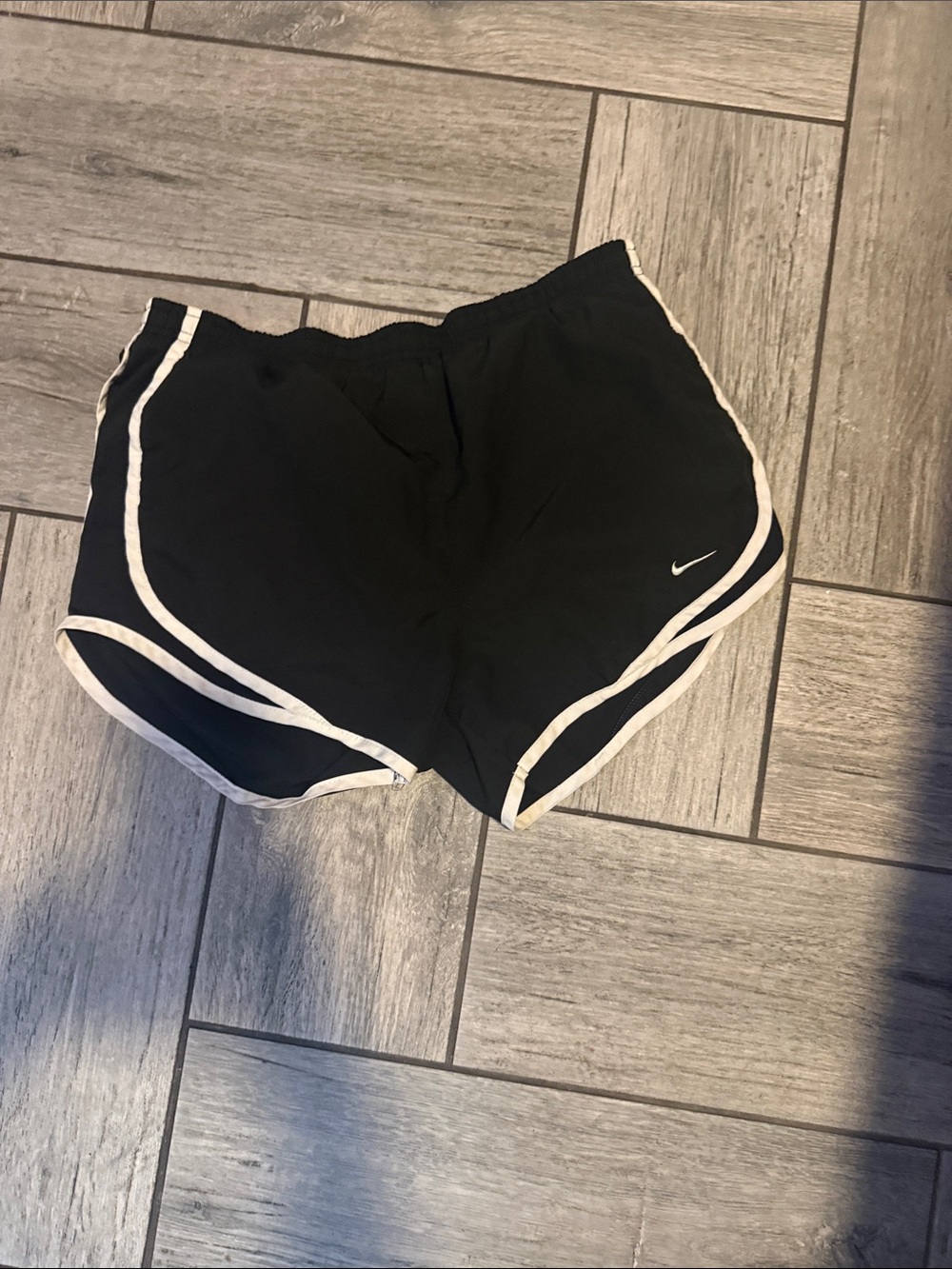 Nike Black Athletic Shorts with White Trim